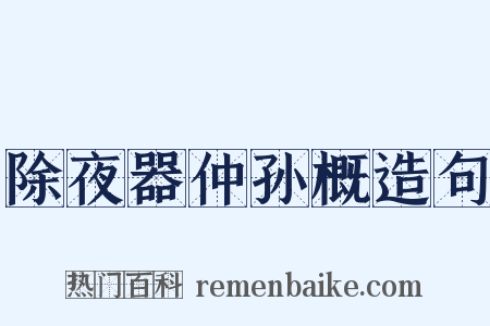 除夜器仲孙概造句是什么意思的图片